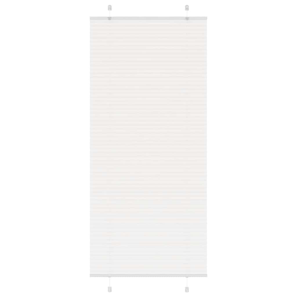 plisségardin Hvit 85x200 cm Stoff Bredde 84,4 cm Polyester