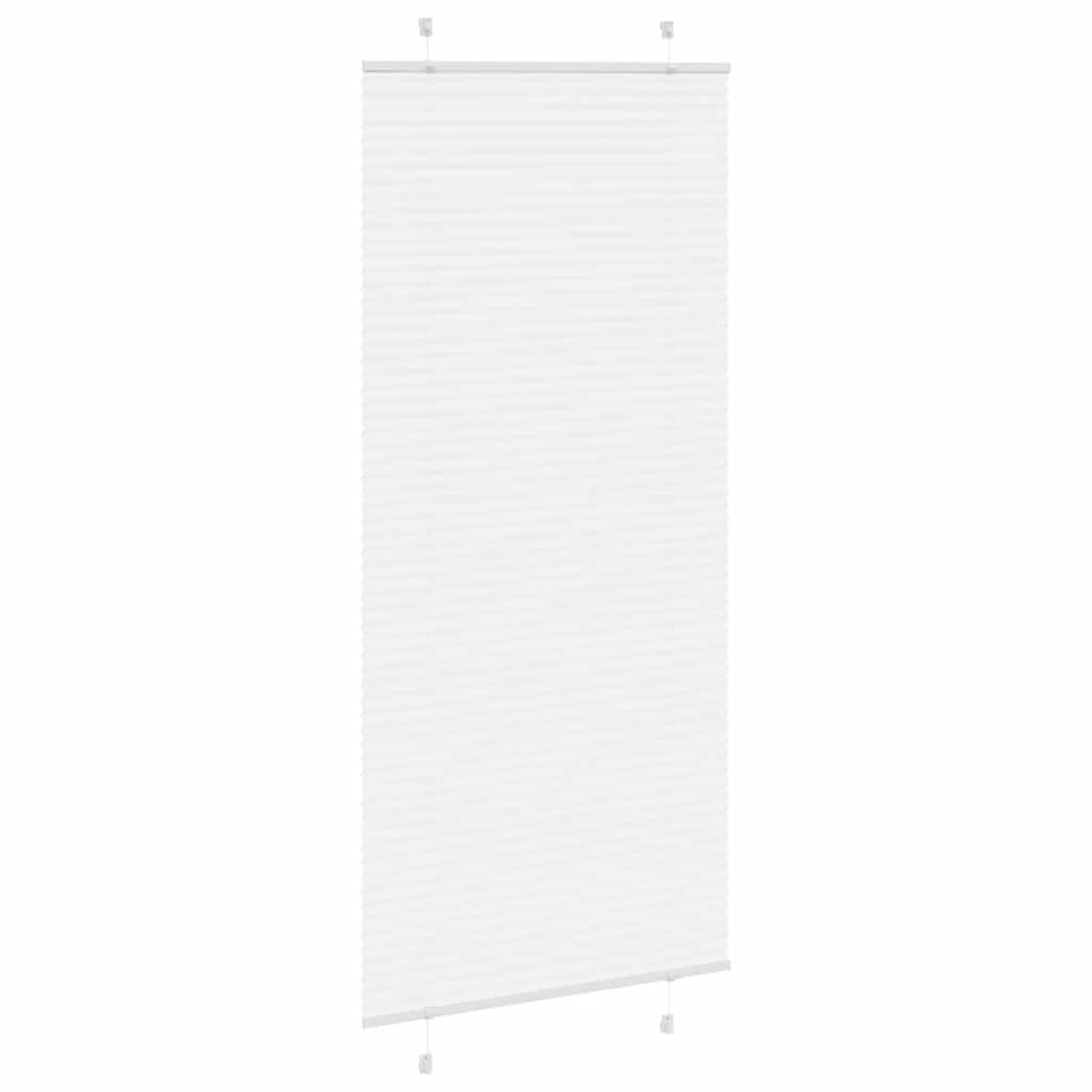 plisségardin Hvit 85x200 cm Stoff Bredde 84,4 cm Polyester