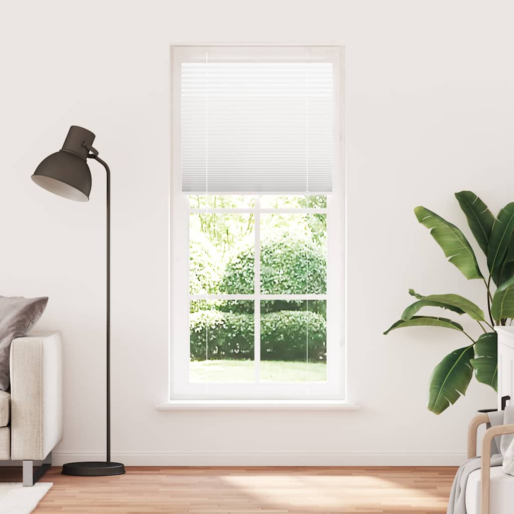 plisségardin Hvit 90x200 cm Stoff Bredde 89,4 cm Polyester