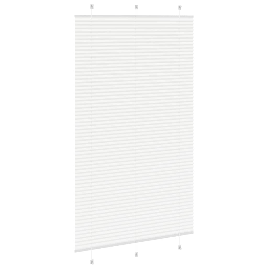plisségardin Hvit 120x200 cm Stoff Bredde 119,4 cm Polyester