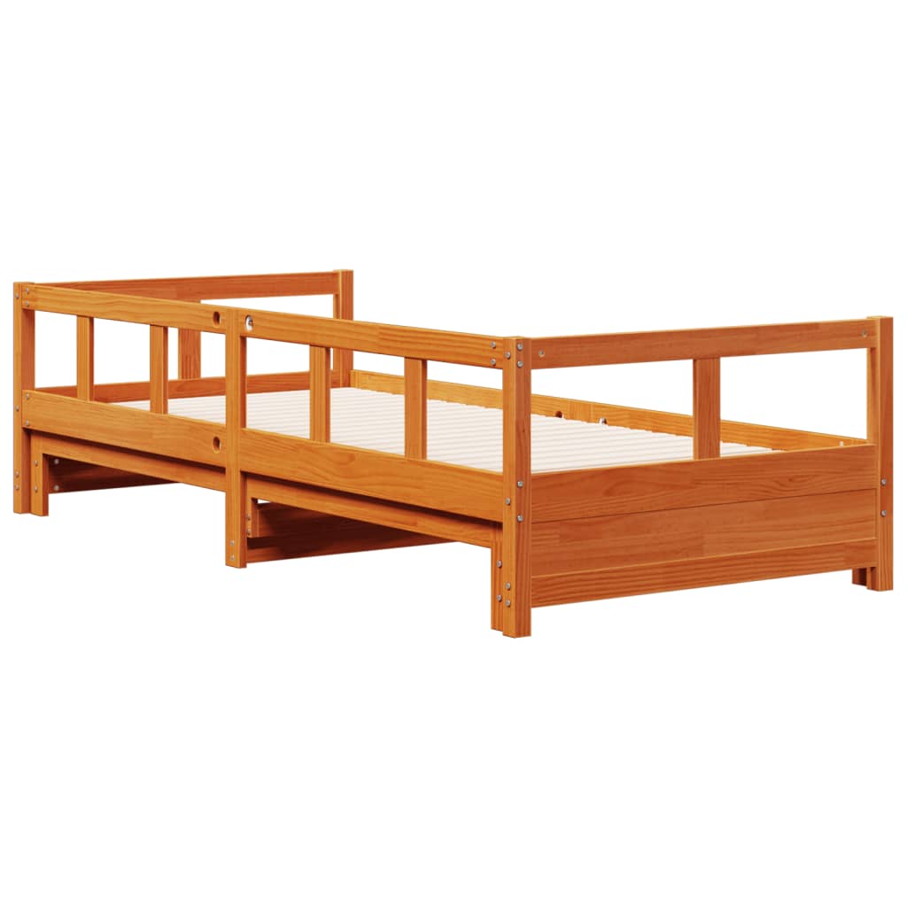 Dagseng uten madrass voksbrun 80x200 cm heltre furu