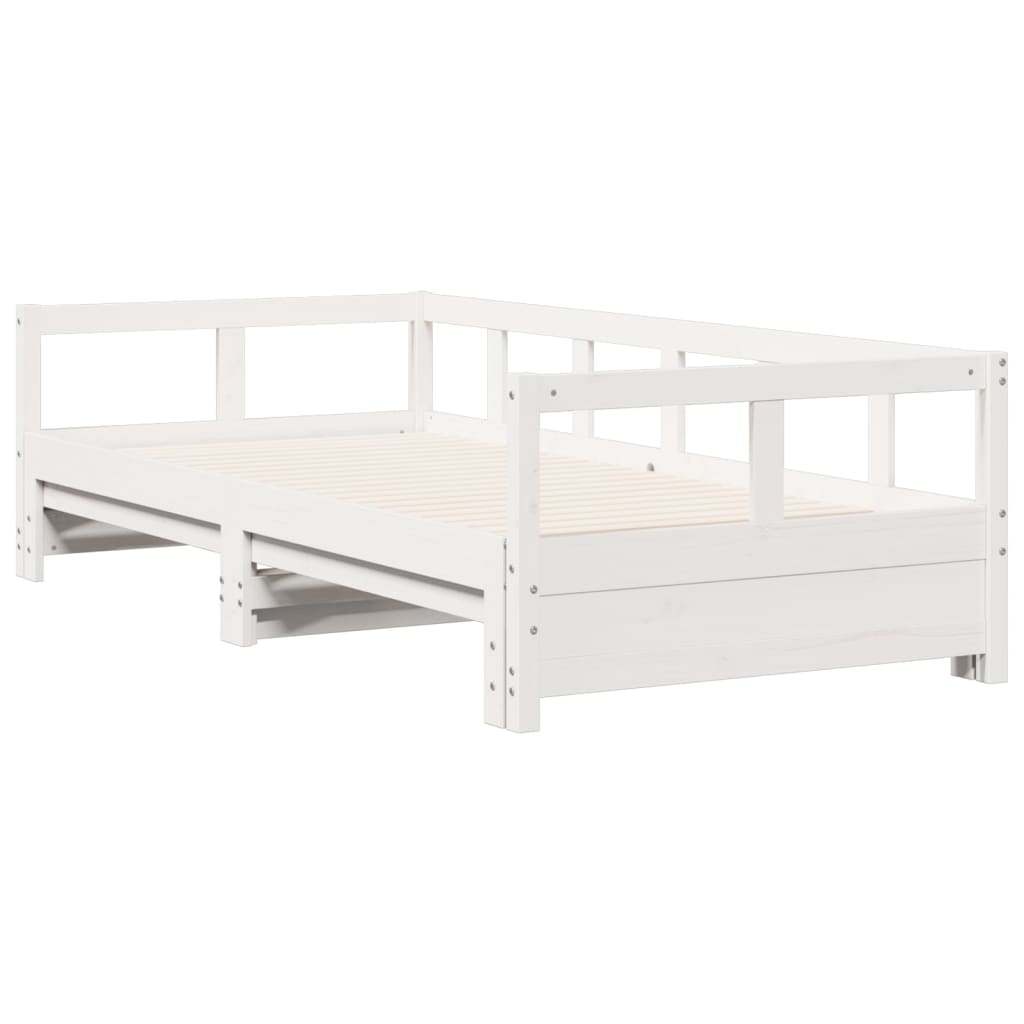 Dagseng uten madrass hvit 90x200 cm heltre furu