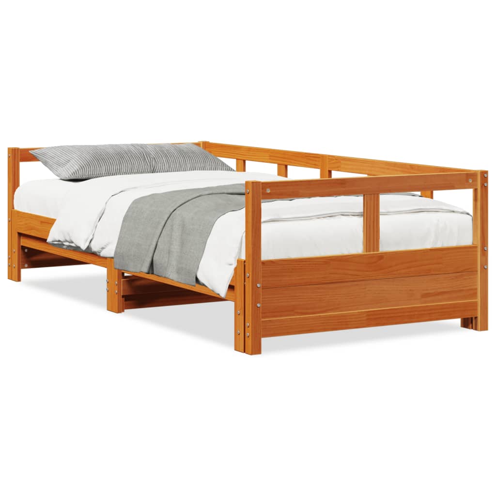 Dagseng uten madrass voksbrun 90x190 cm heltre furu