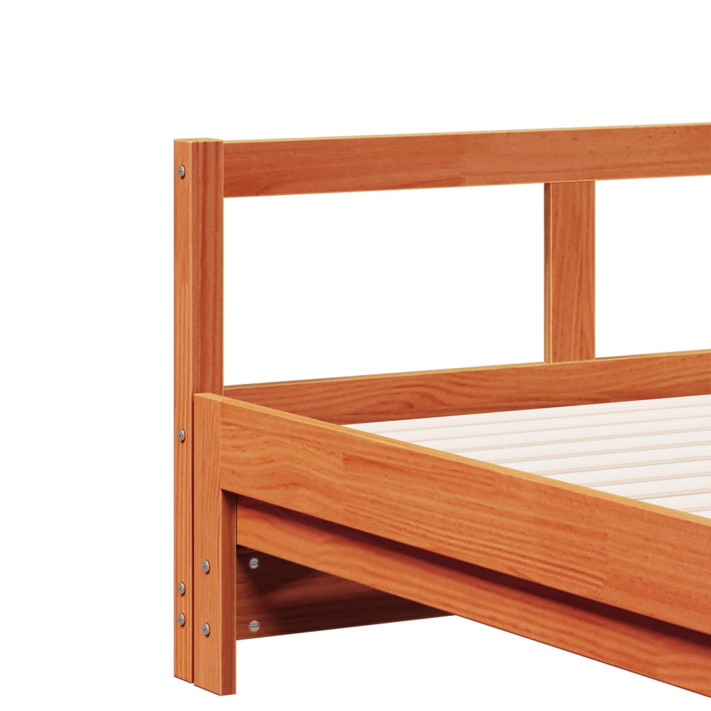 Dagseng uten madrass voksbrun 90x190 cm heltre furu