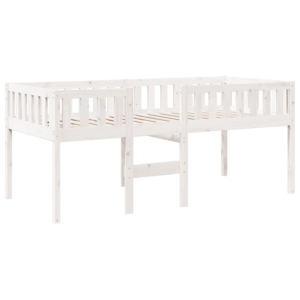 Barneseng uten madrass hvit 90x190 cm heltre furu