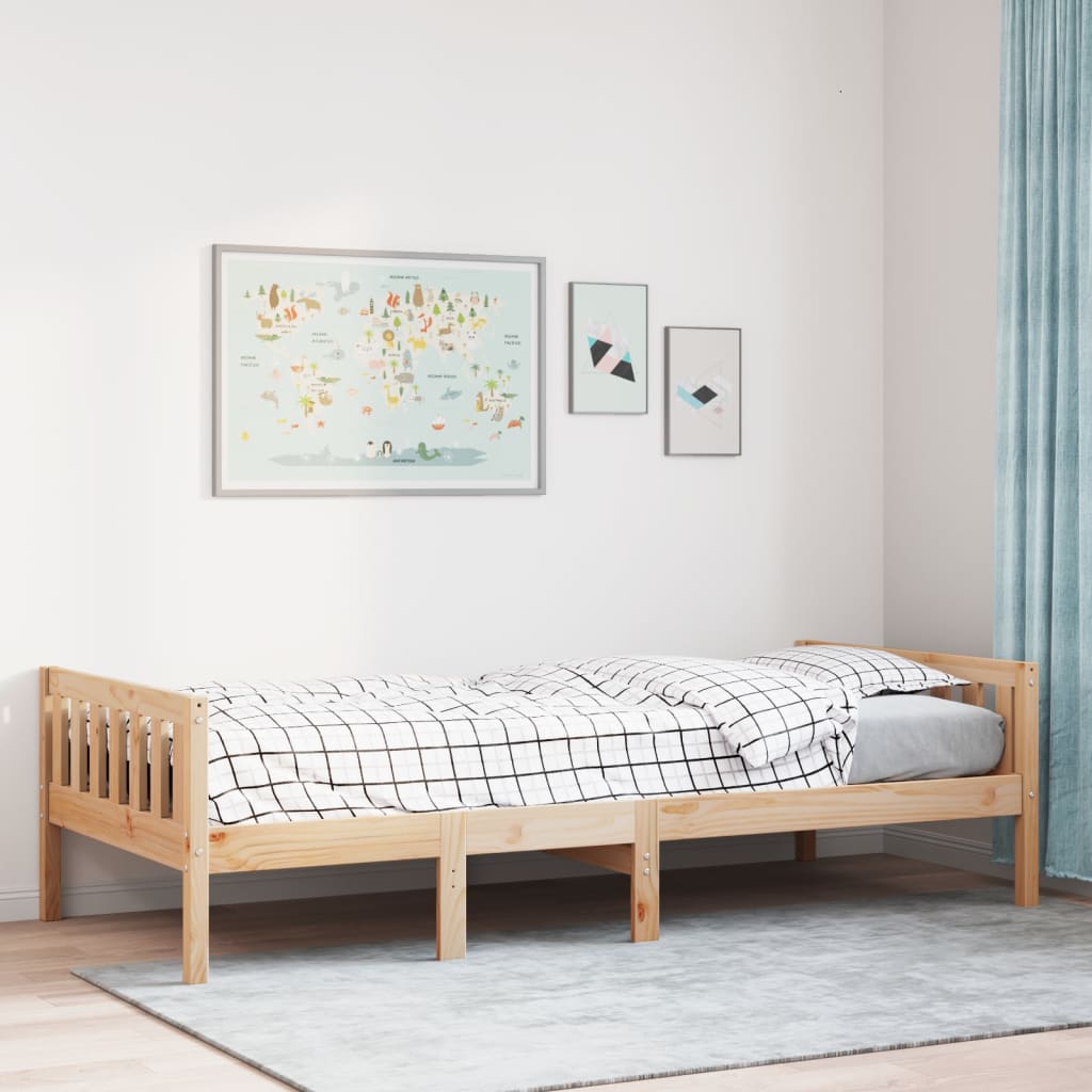 Barneseng uten madrass 90x190 cm heltre furu
