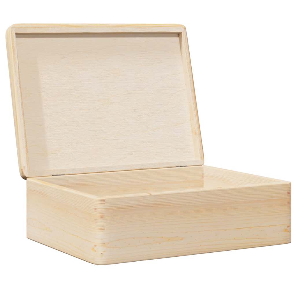 Trekasse med lokk 40x30x13 cm heltre furu