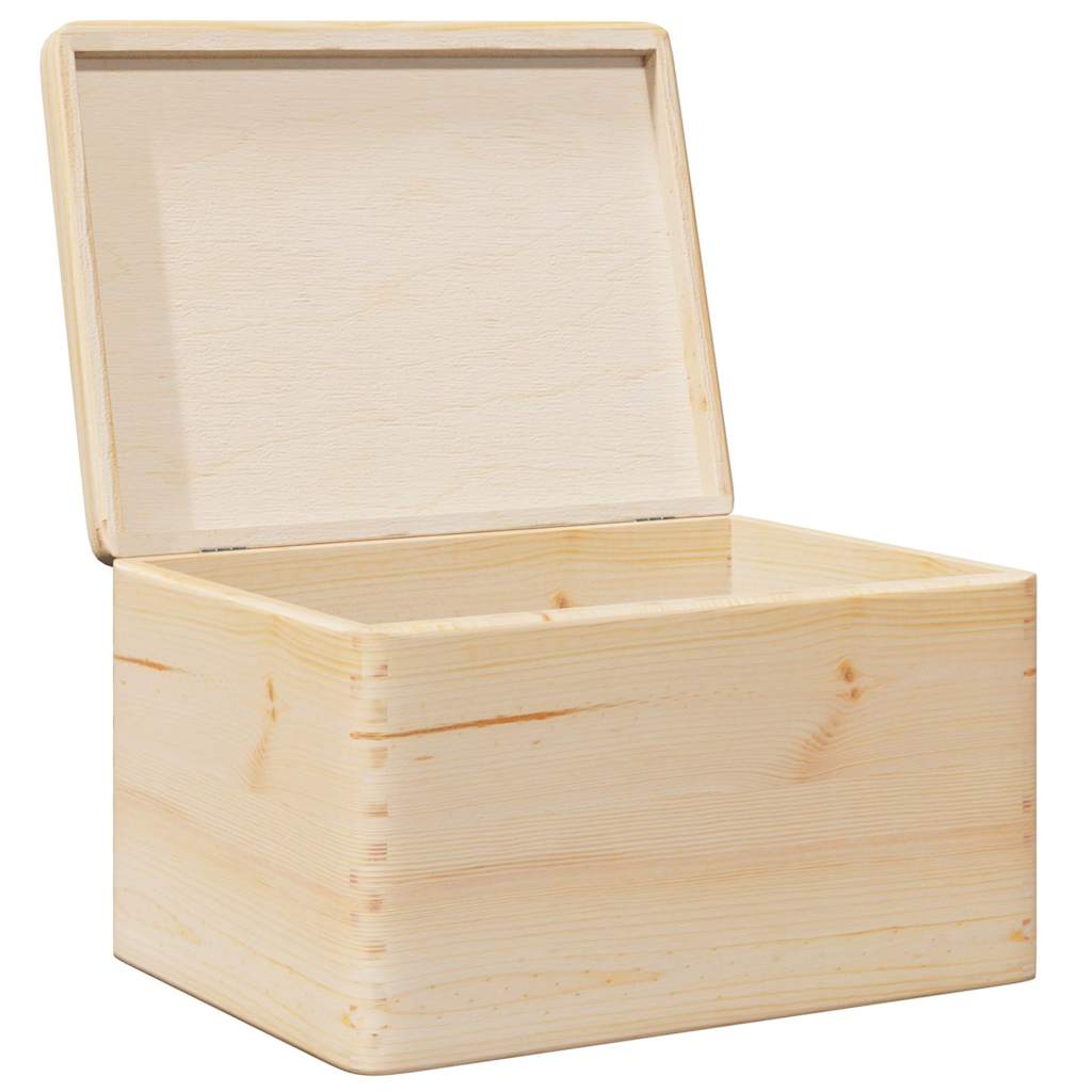 Trekasse med lokk 40x30x23 cm heltre furu