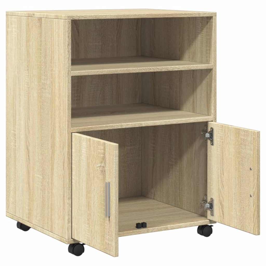 Rulleskap sonoma eik 55x40x91 cm konstruert tre