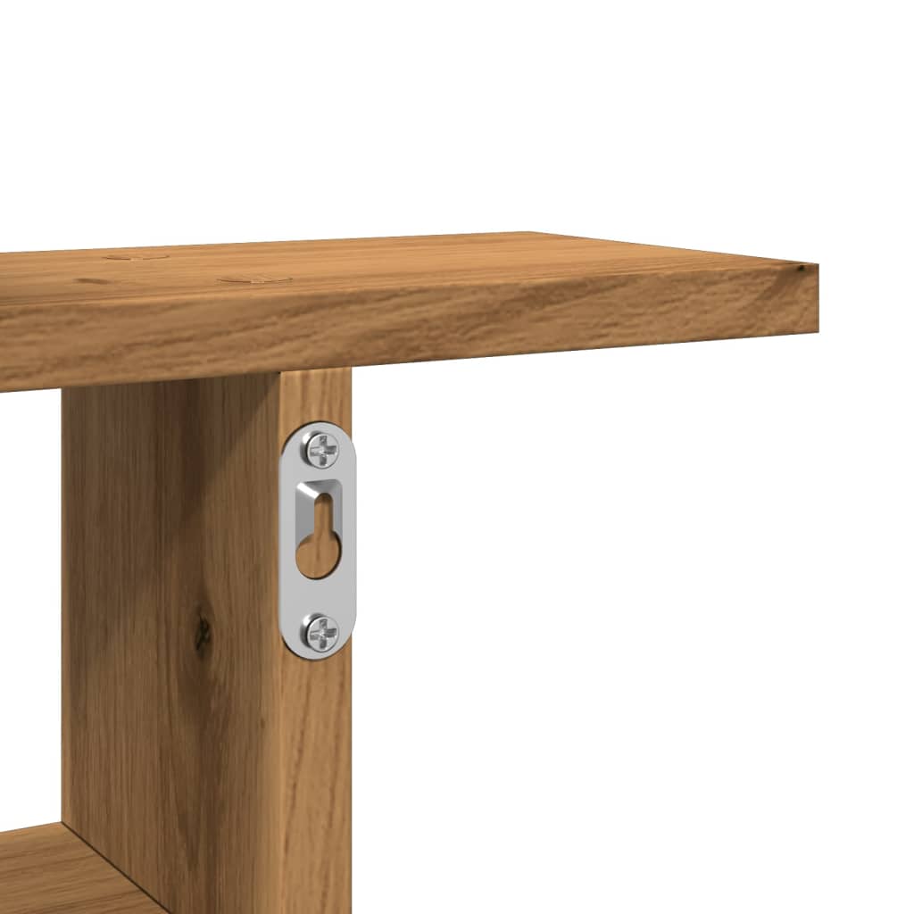 Vegghyller 2 stk artisan eik 38x12x38 cm konstruert tre