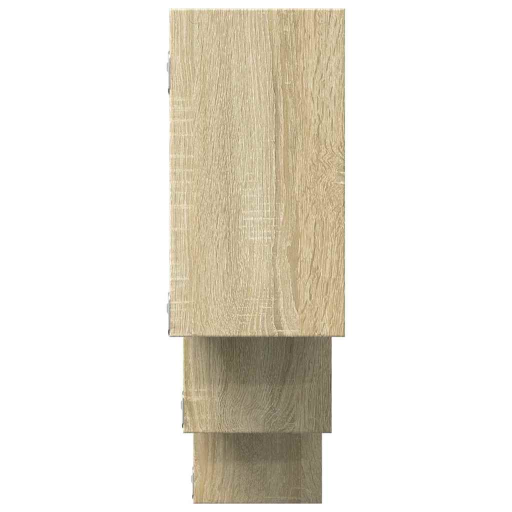 Vegghylle sonoma eik 159x18x66 cm konstruert tre vidaXL