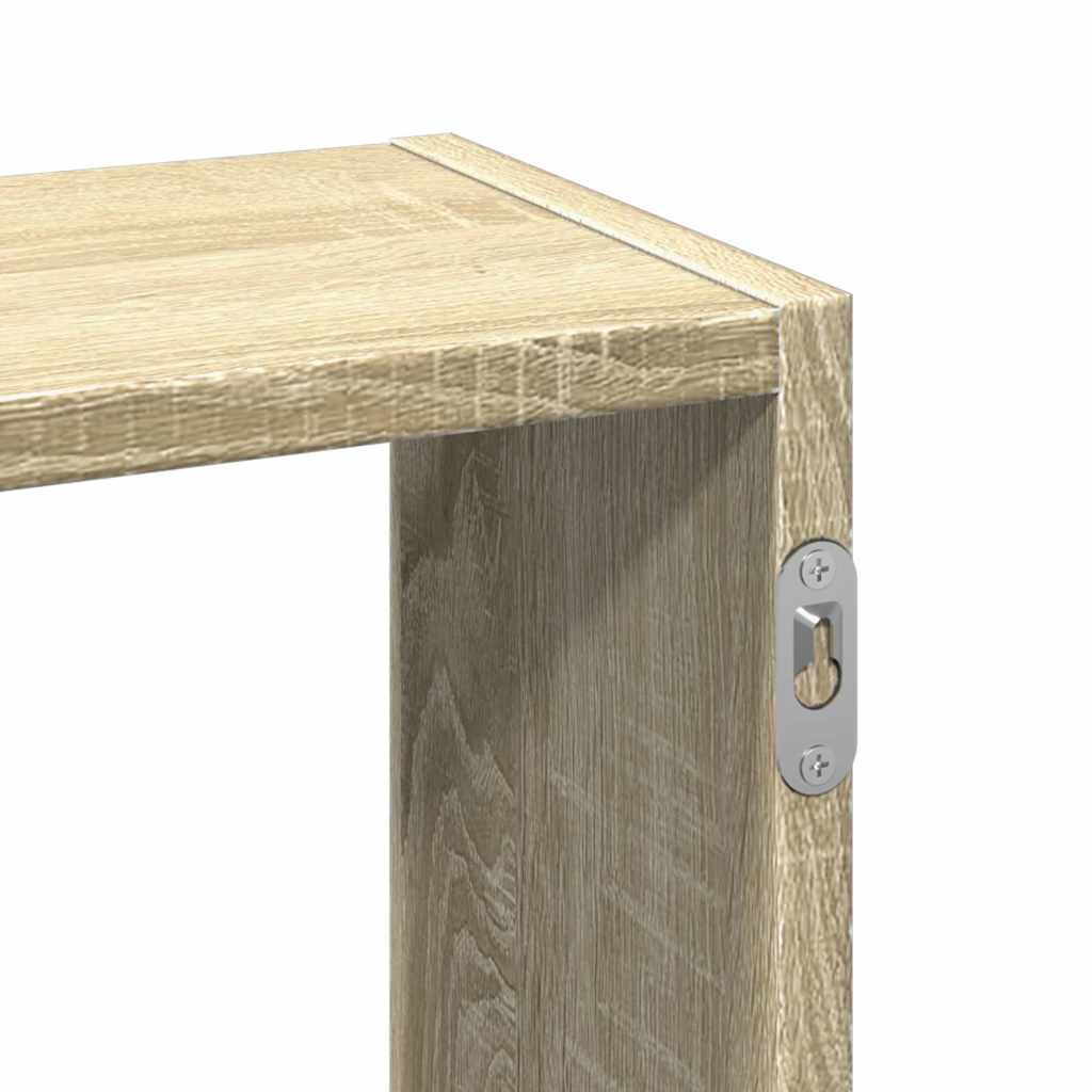 Vegghylle sonoma eik 159x18x66 cm konstruert tre vidaXL