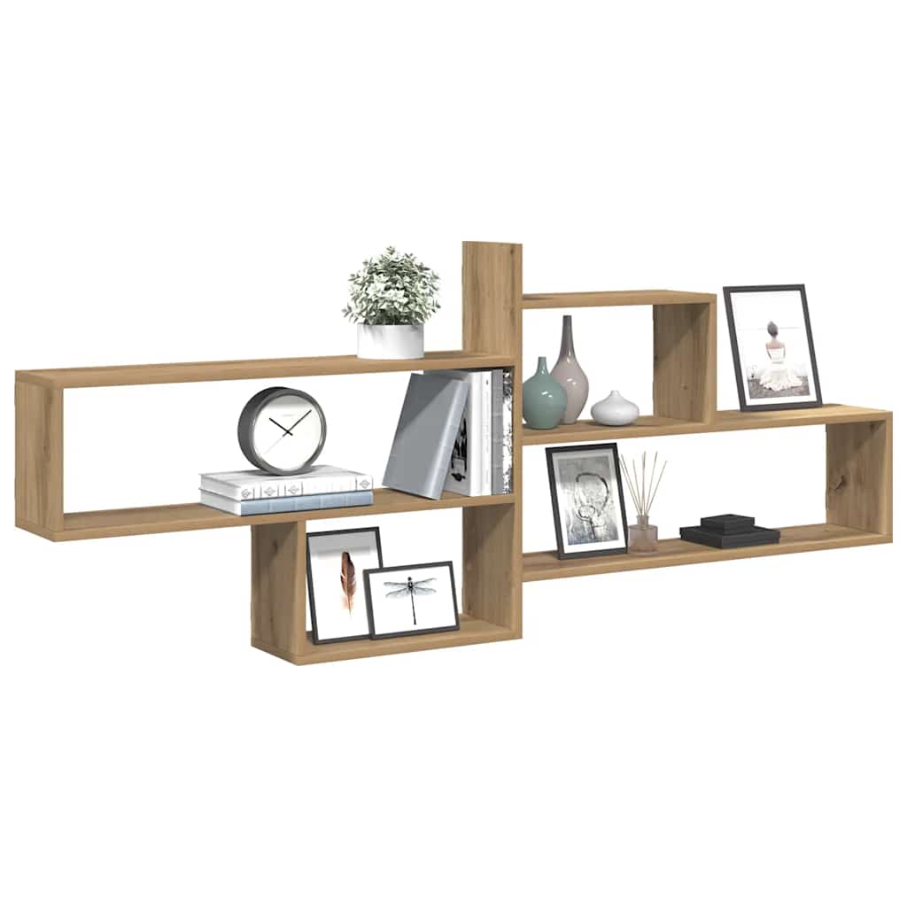 Vegghylle artisan eik 167,5x18x68 cm konstruert tre