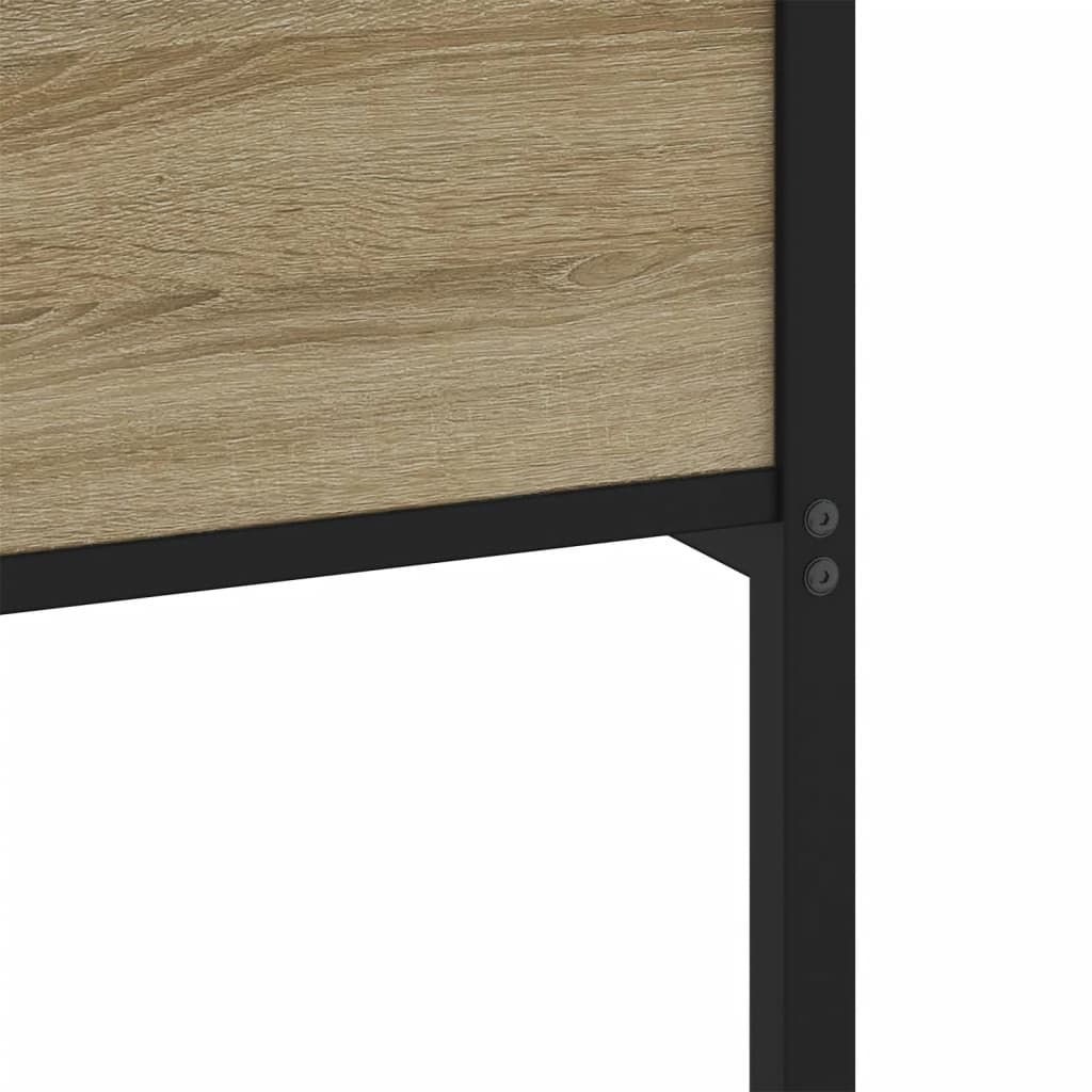 Sengeramme i metall uten madrass sonoma eik 193x203 cm