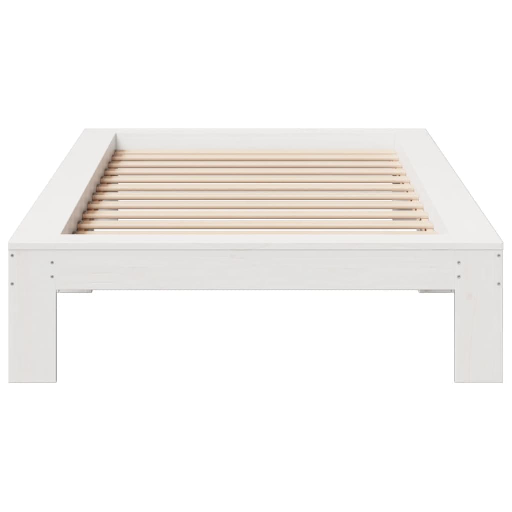 Sengeramme uten madrass hvit 90x190 cm heltre furu