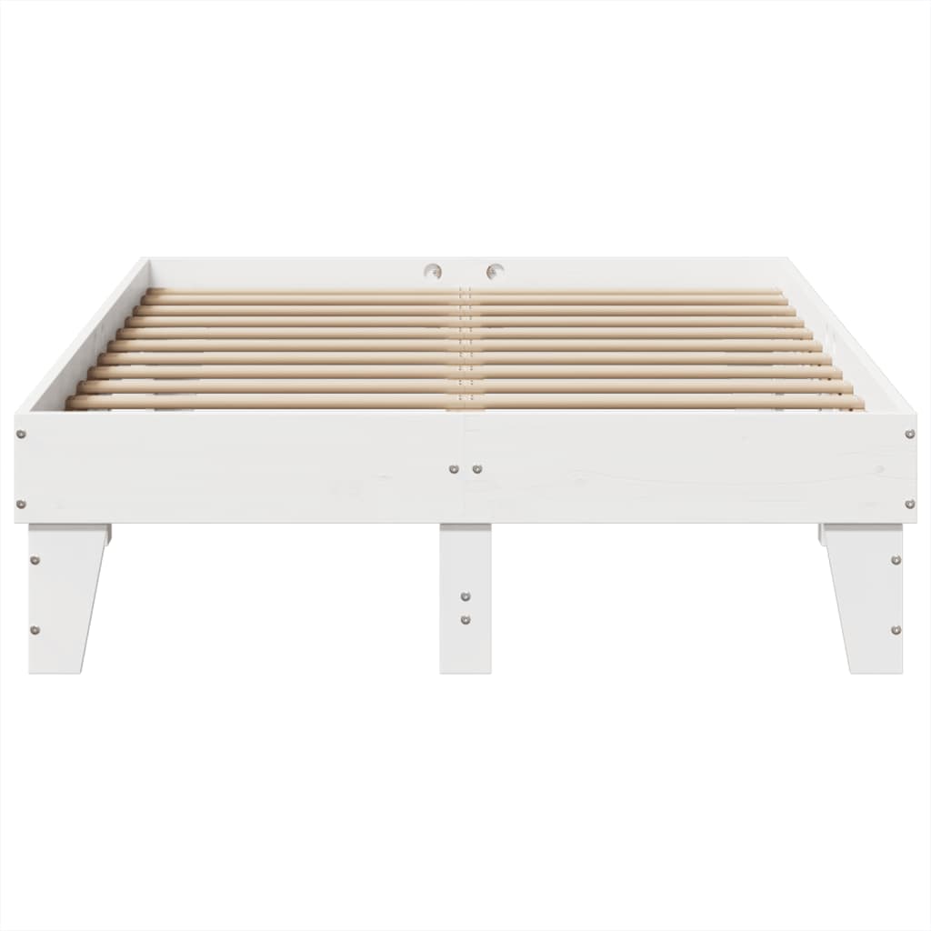 Sengeramme uten madrass hvit 135x190 cm heltre furu