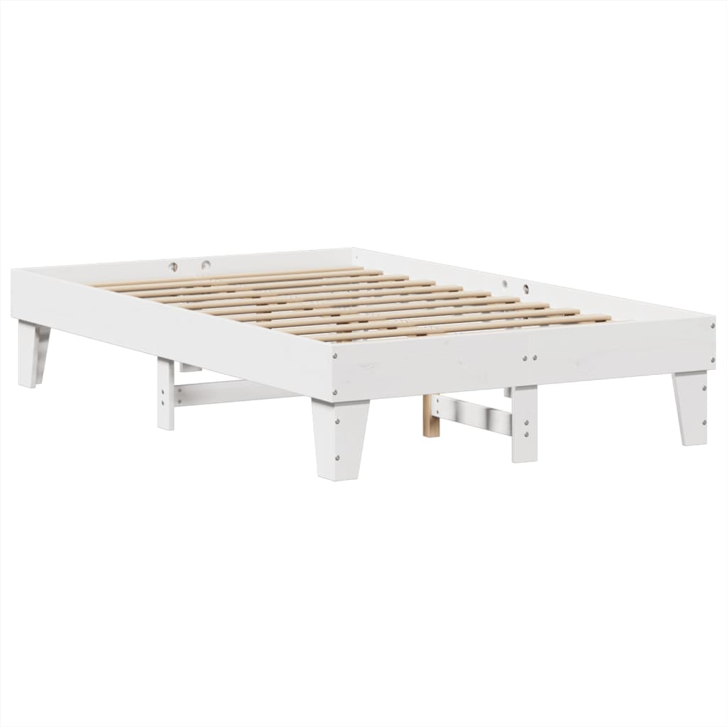 Sengeramme uten madrass hvit 135x190 cm heltre furu