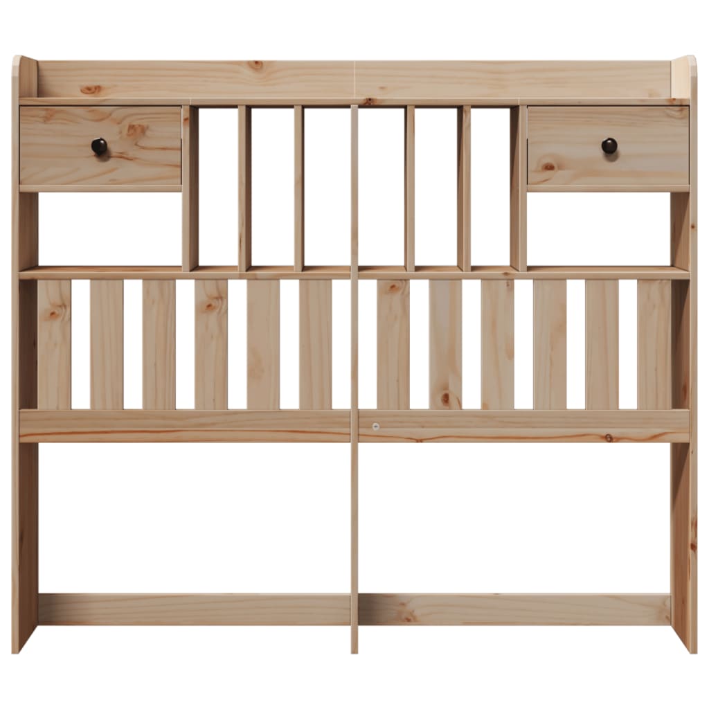 Hodegavl med oppbevaring voksbrun 135 cm heltre furu