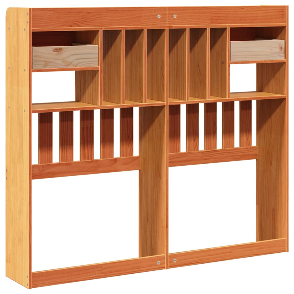 Hodegavl med oppbevaring voksbrun 135 cm heltre furu
