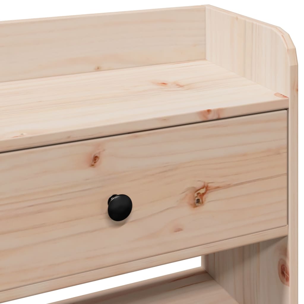 Hodegavl med oppbevaring 90 cm heltre furu