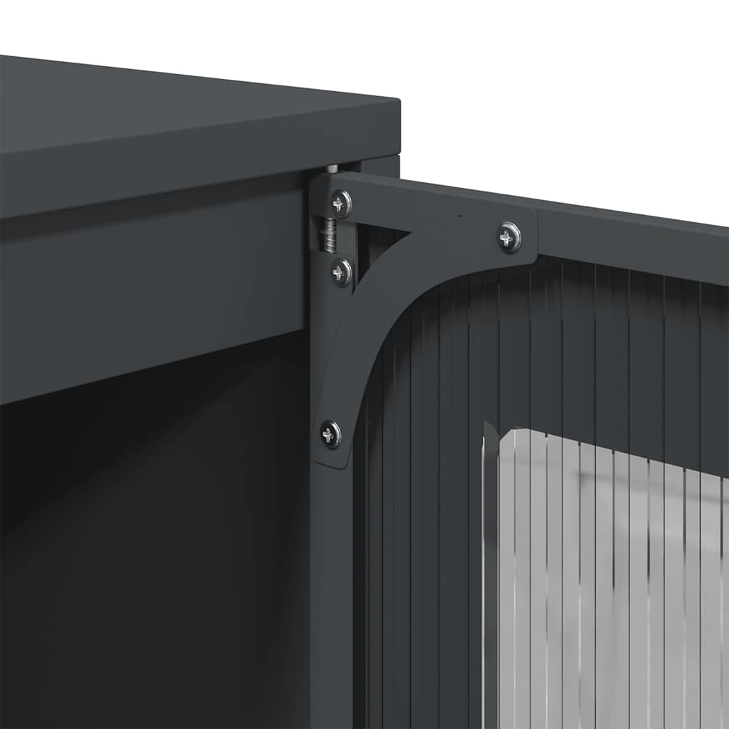 Highboard Antrasitt 68x39x107 cm Stål
