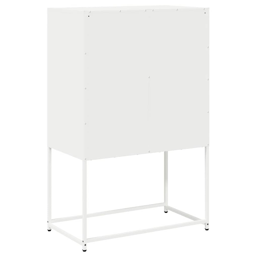 Highboard Hvit 68x39x107 cm Stål