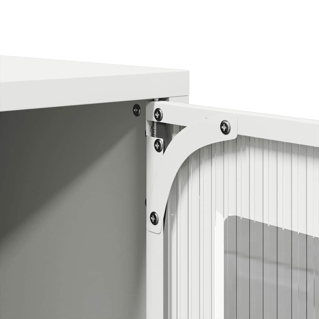 Highboard Hvit 68x39x107 cm Stål