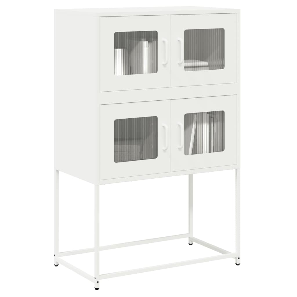 Highboard Hvit 68x39x107 cm Stål