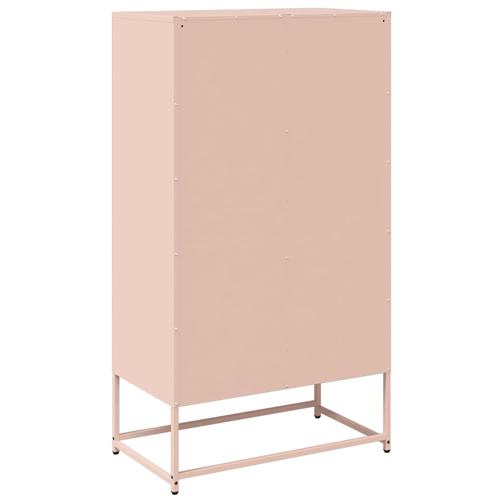 Highboard rosa 68x39x123 cm stål