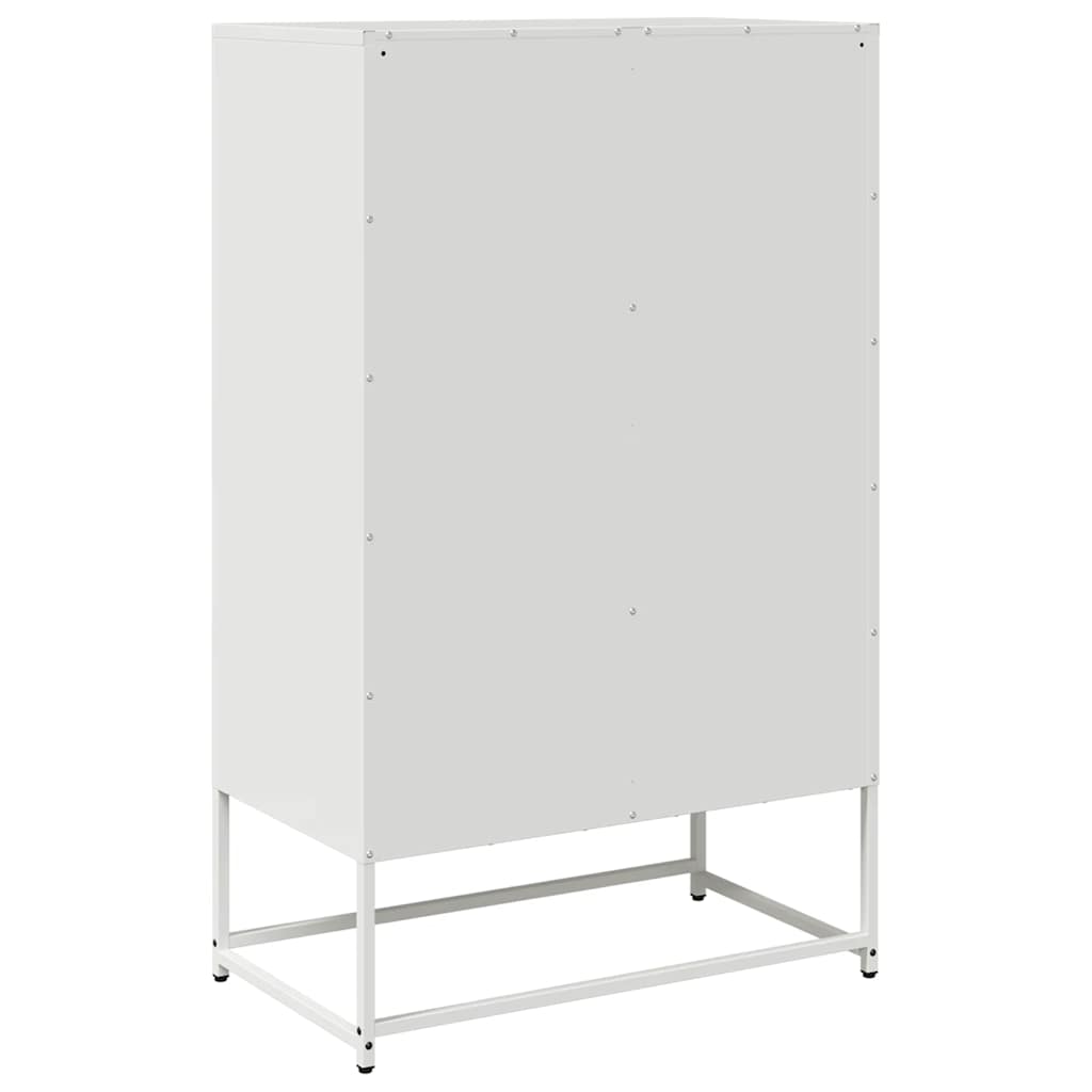 Highboard hvit 68x39x111,5 cm stål