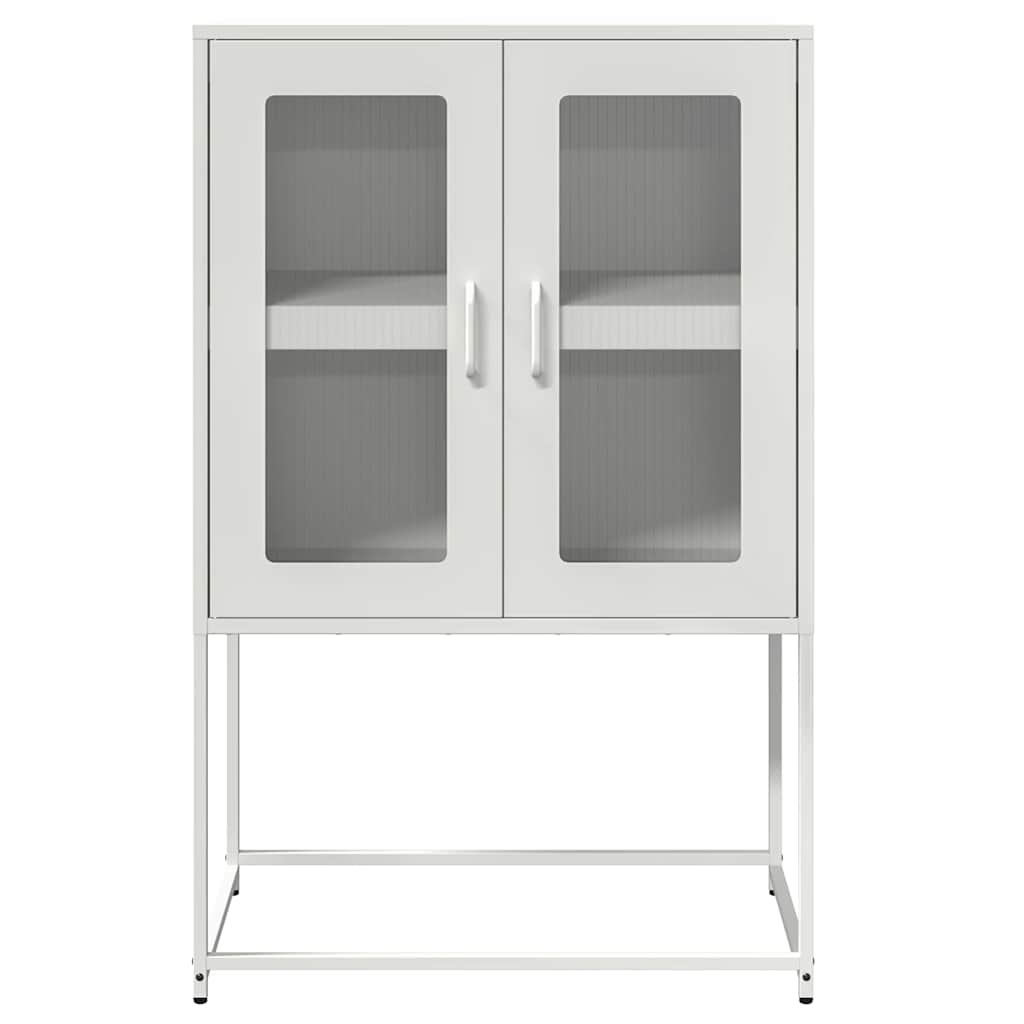 Highboard Hvit 68x39x107 cm Stål