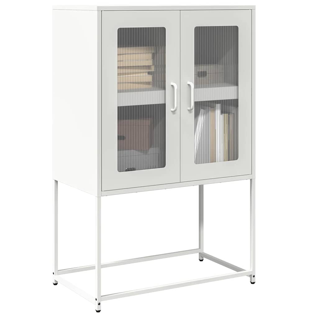 Highboard Hvit 68x39x107 cm Stål