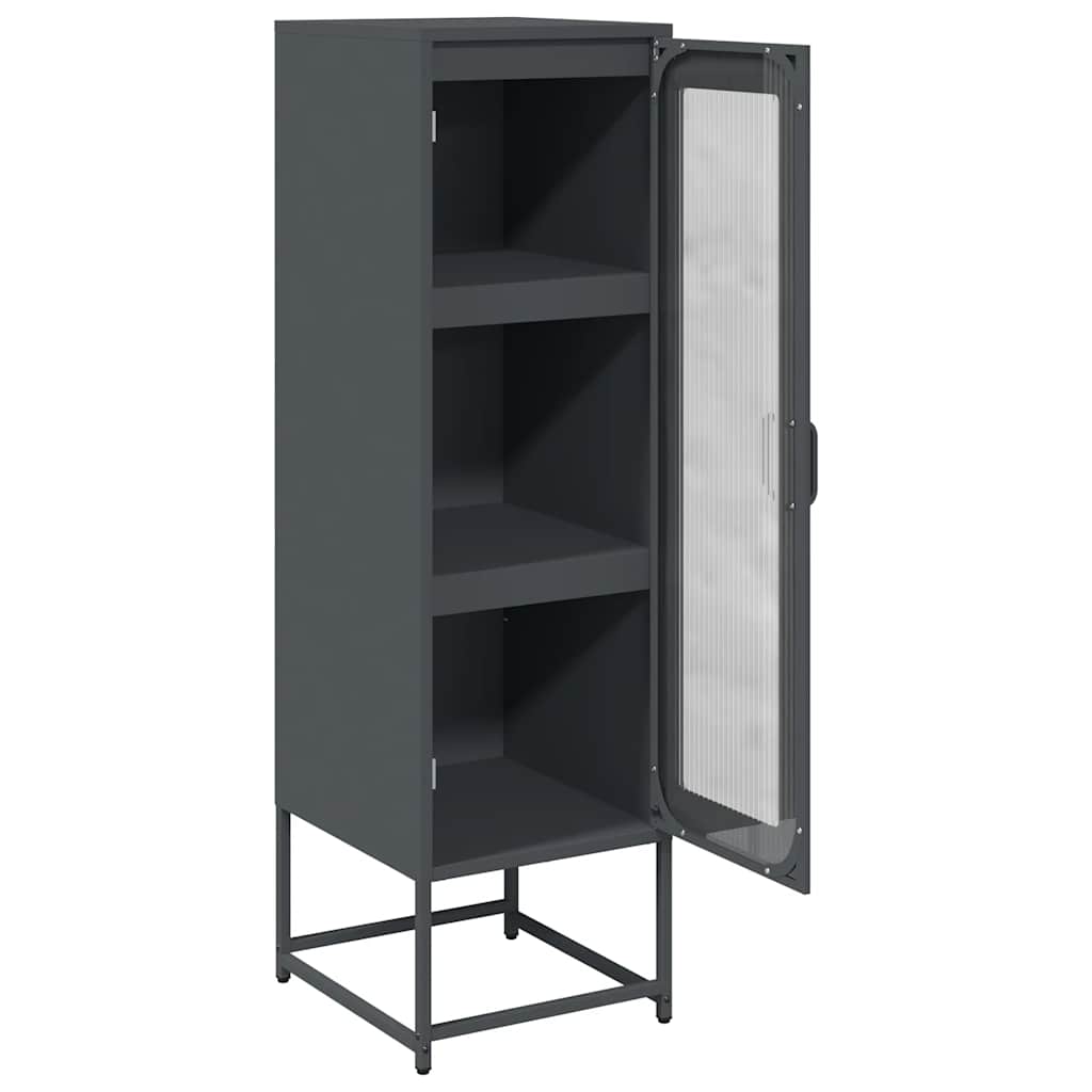 Highboard Antrasitt 36x39x123 cm Kaldvalset stål