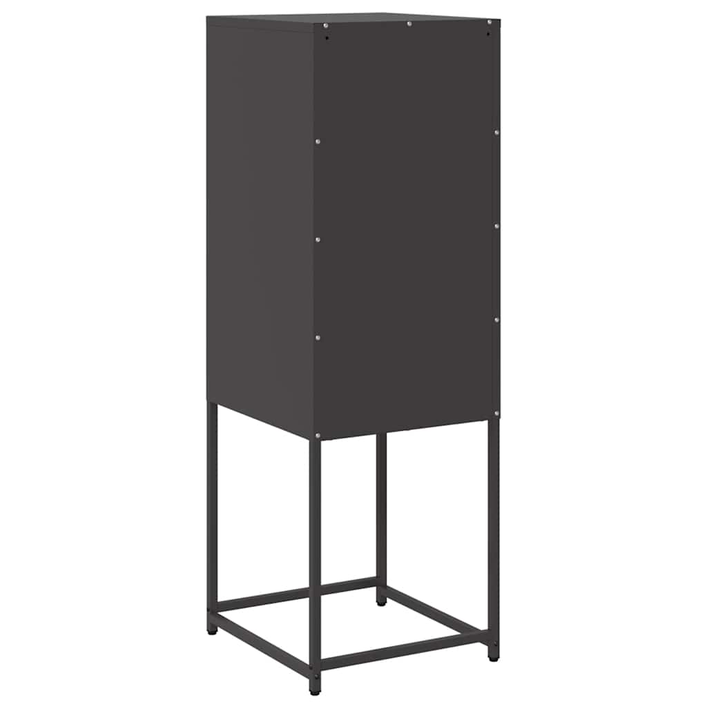 Skjenk Sort 36x39x107 cm Kaldvalset Stål
