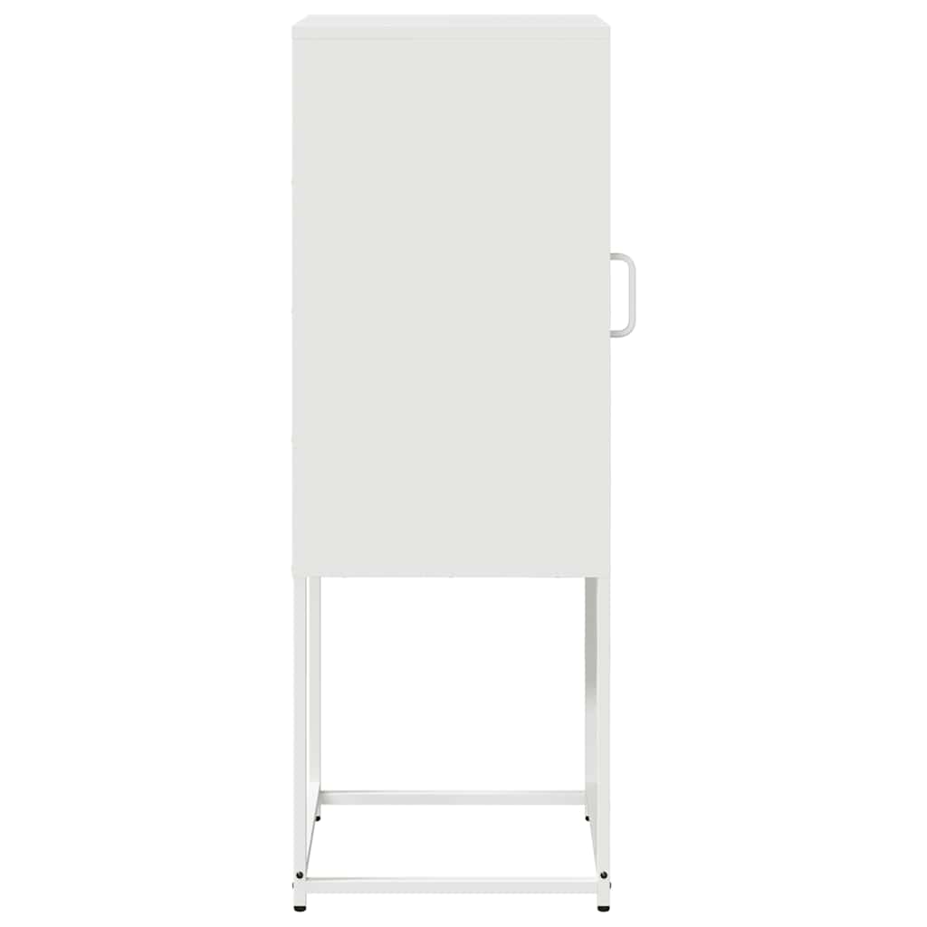 Skjenk Hvit 36x39x107 cm Kaldvalset Stål