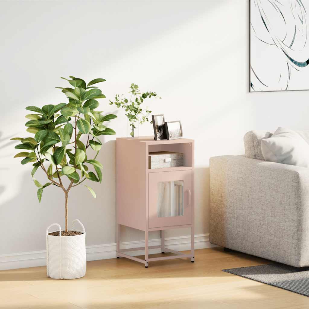 Nattskap Rosa 36x39x78 cm Kaldvalset Stål