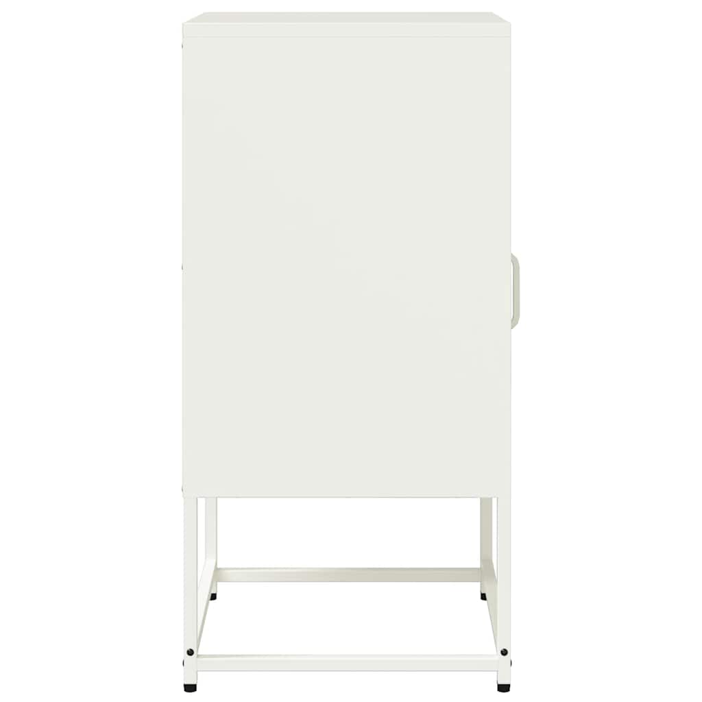 Nattskap Hvit 36x39x78 cm Kaldvalset Stål