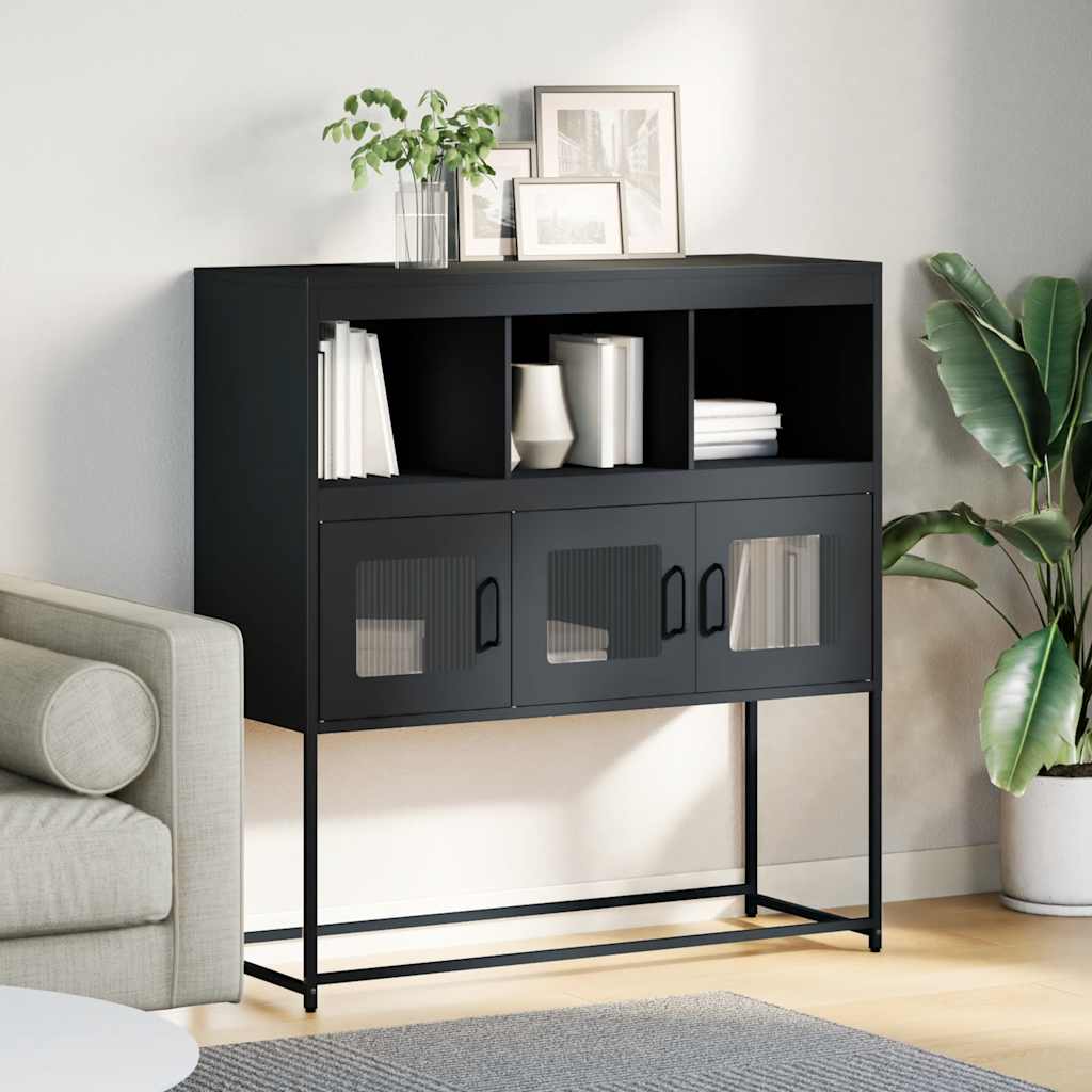 Skjenk antrasitt 100,5x39x107 cm kaldvalset stål