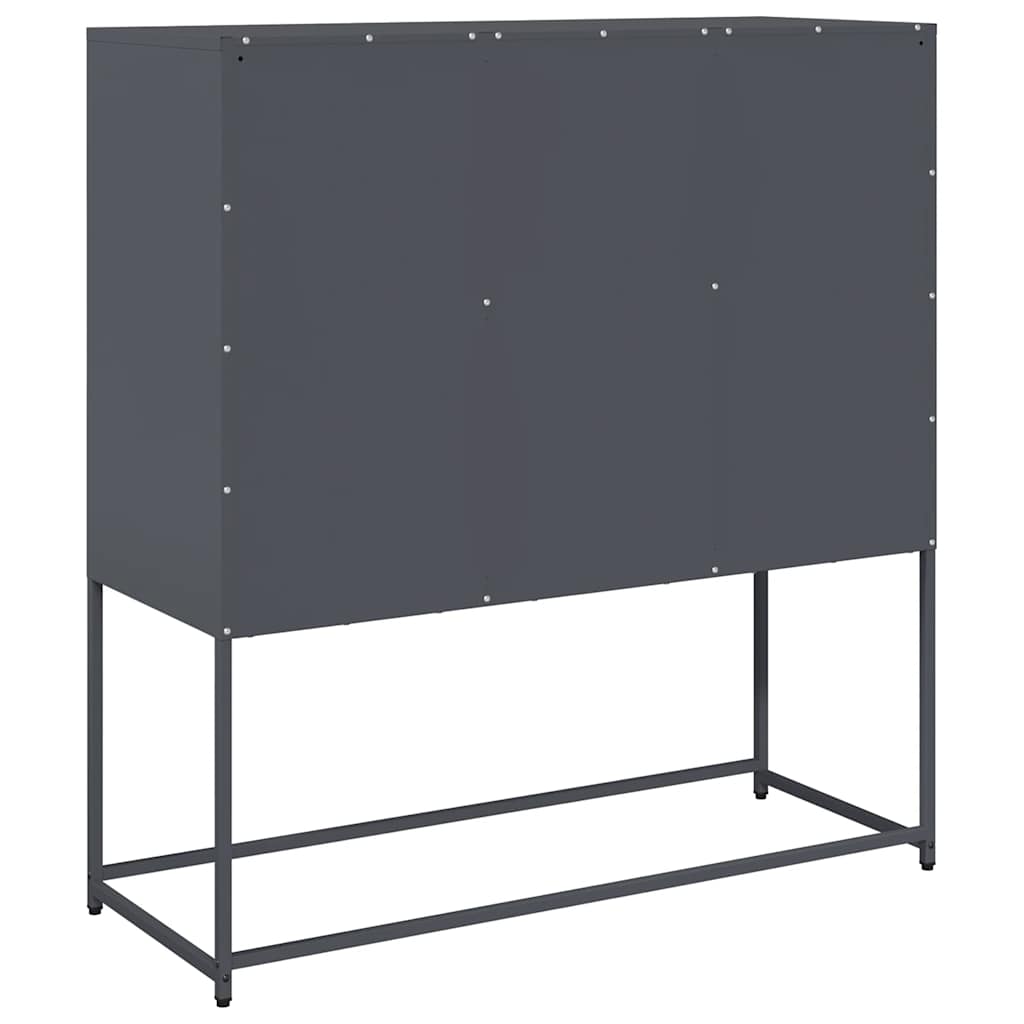 Skjenk antrasitt 100,5x39x107 cm kaldvalset stål