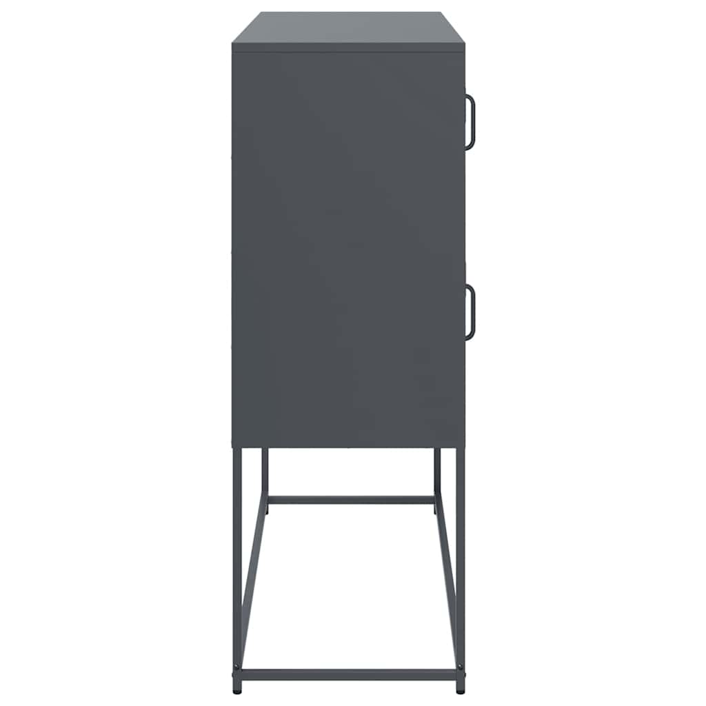 Skjenk antrasitt 100,5x39x107 cm kaldvalset stål