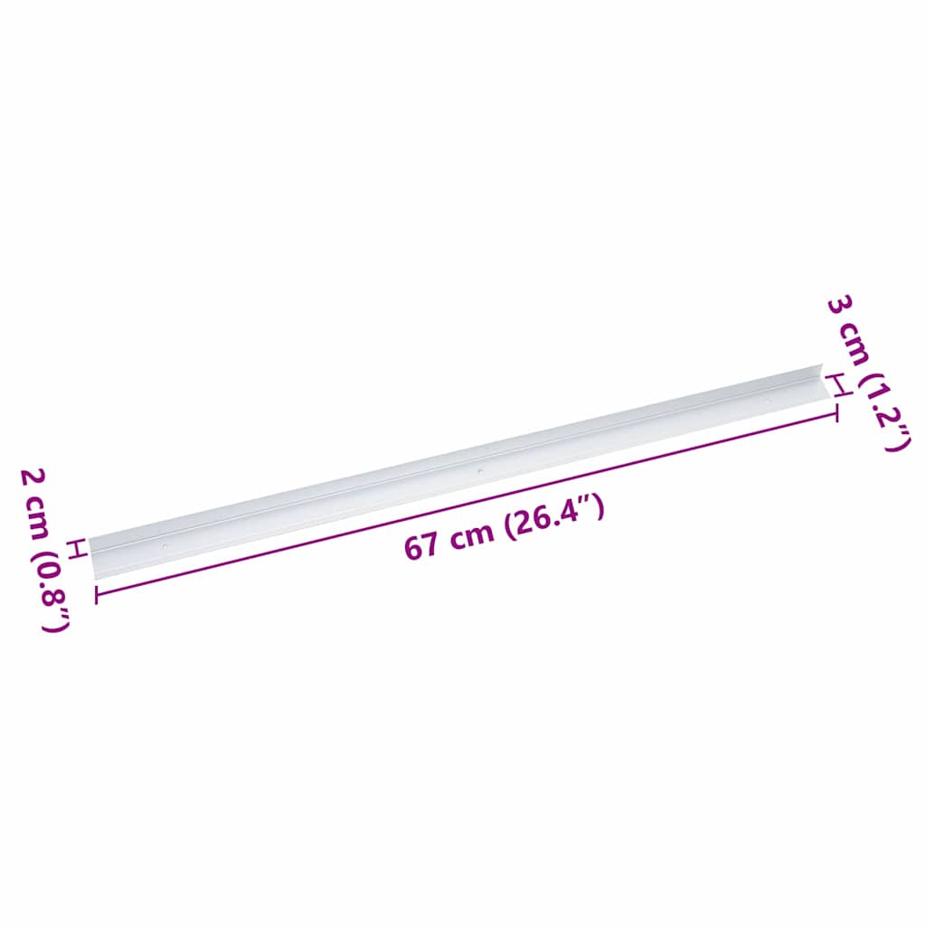 Trappeneser 10 pcs sølv 67 x 3 x 2 cm Aluminium