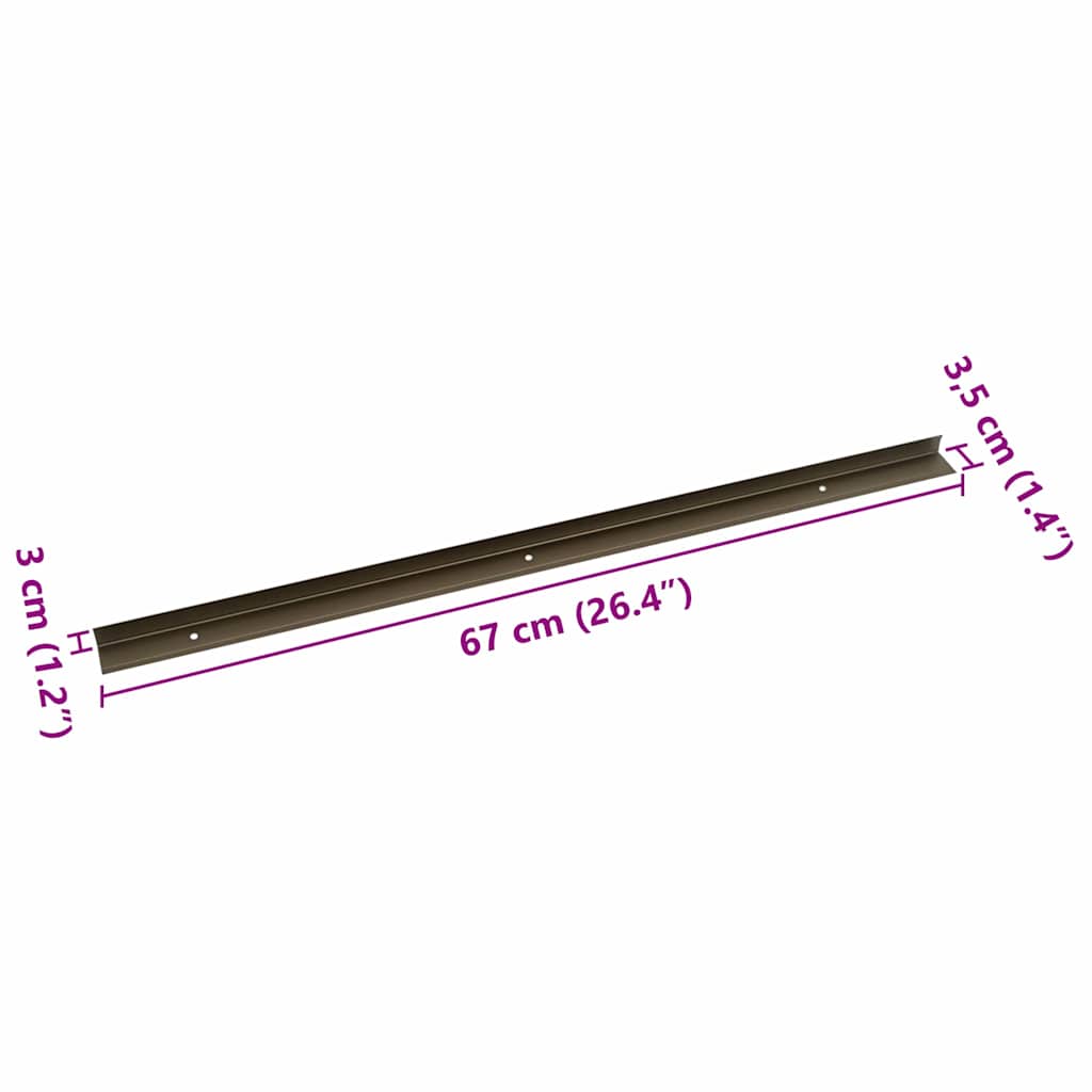 Trappeneser 30 pcs Brun 67 x 3.5 x 3 cm Aluminium