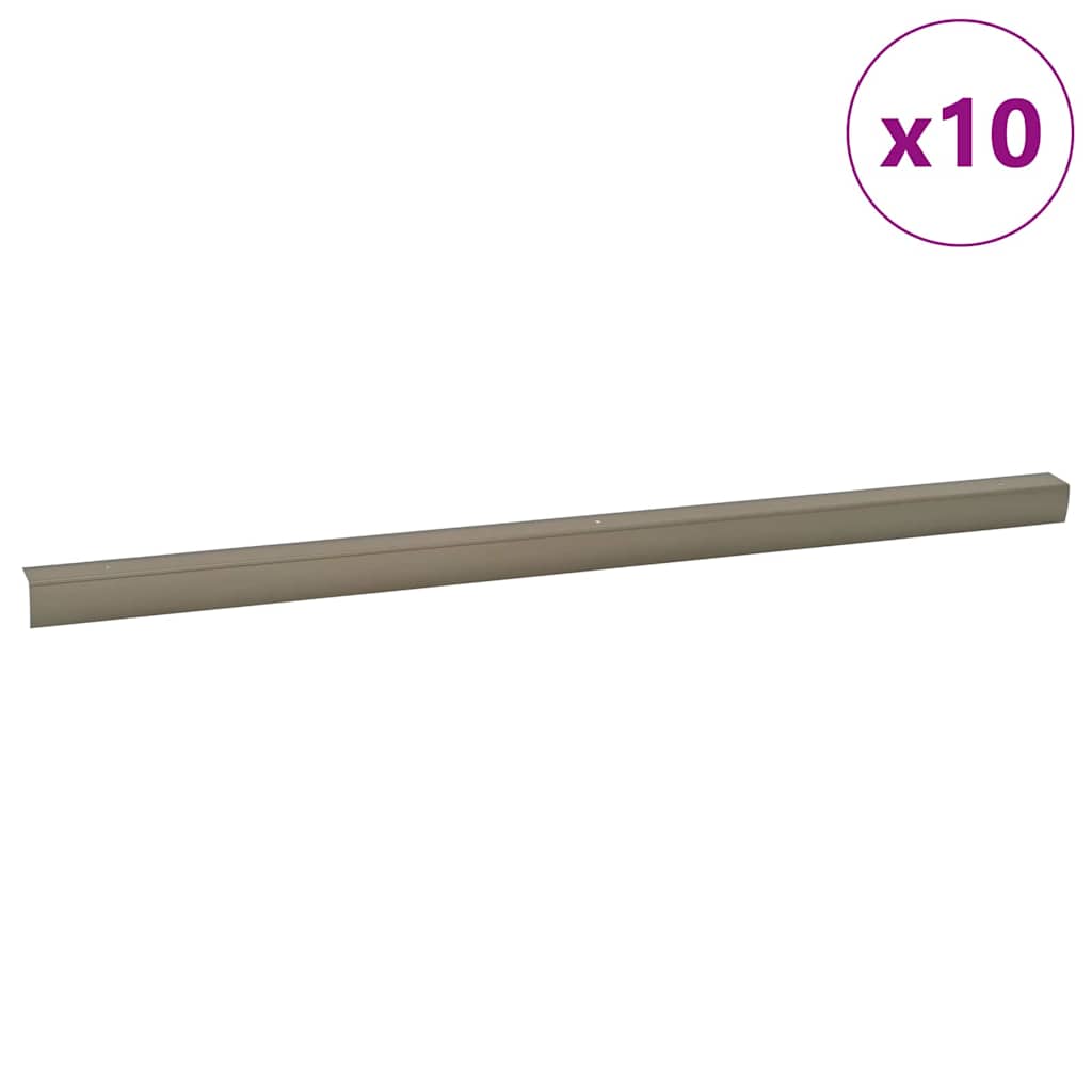Trappeneser 10 pcs champagne 67 x 3.5 x 3 cm Aluminium