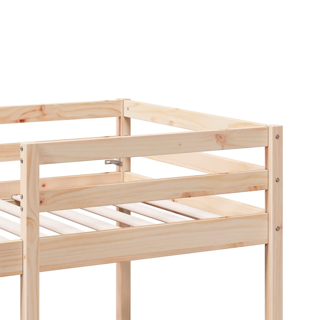 Ramme for loftseng skrivebord og stoler 80x200 cm heltre furu