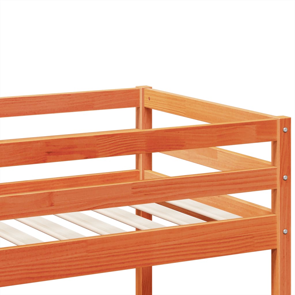 Køyeseng voksbrun 75x190 cm heltre furu
