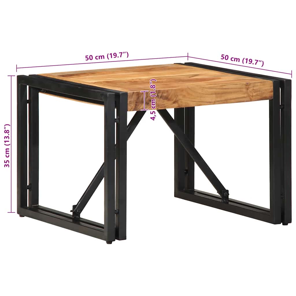 Salongbord 50x50x35 cm heltre acacia