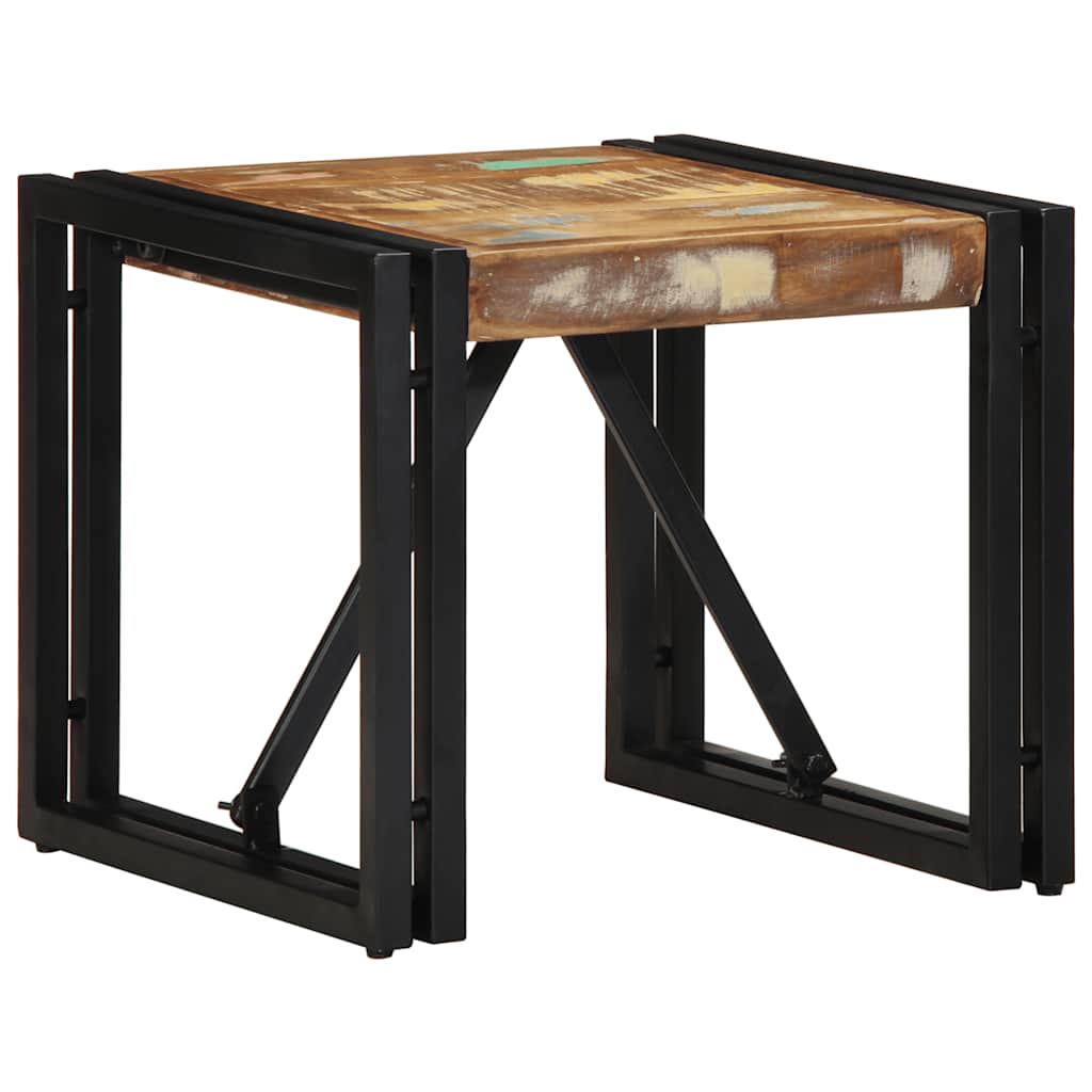 Salongbord flerfarget 40x40x35 cm gjenvunnet heltre