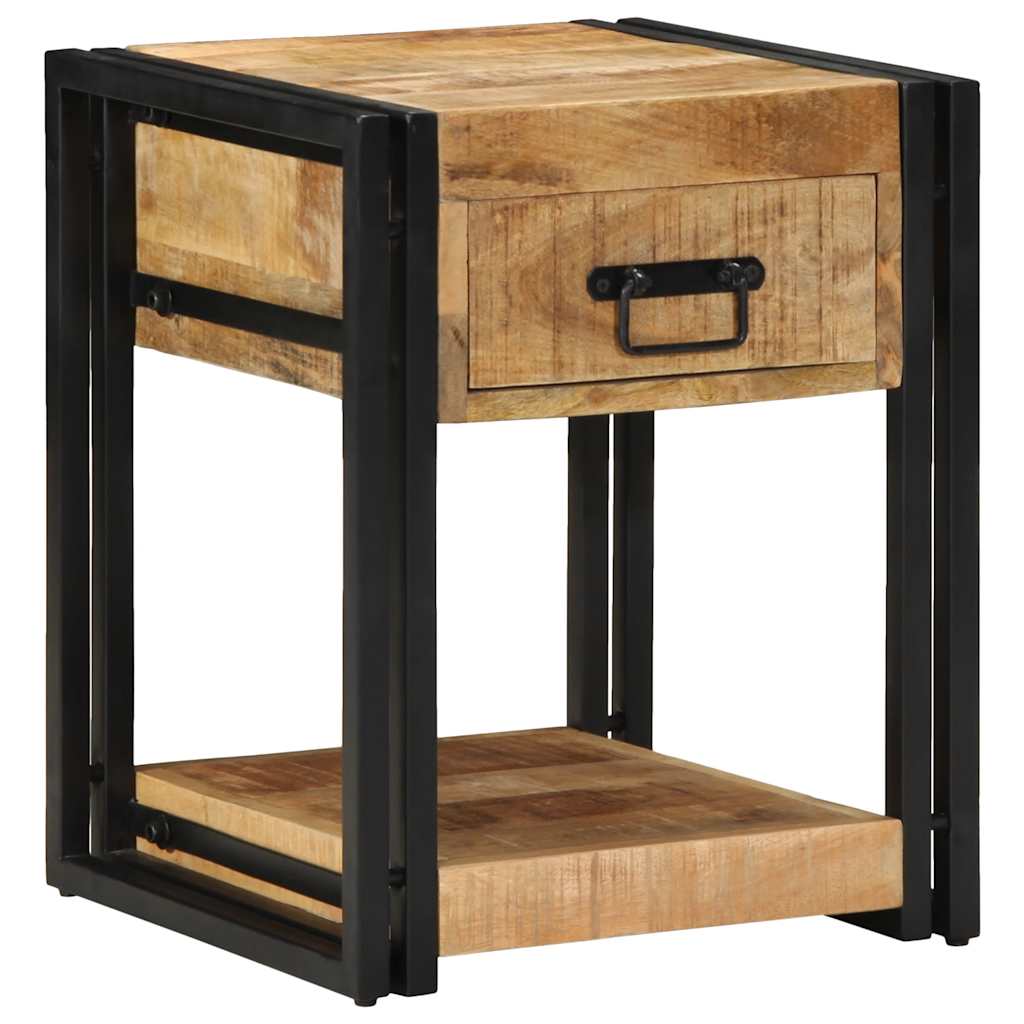 Nattbord 2 stk 40x40x50 cm heltre mango