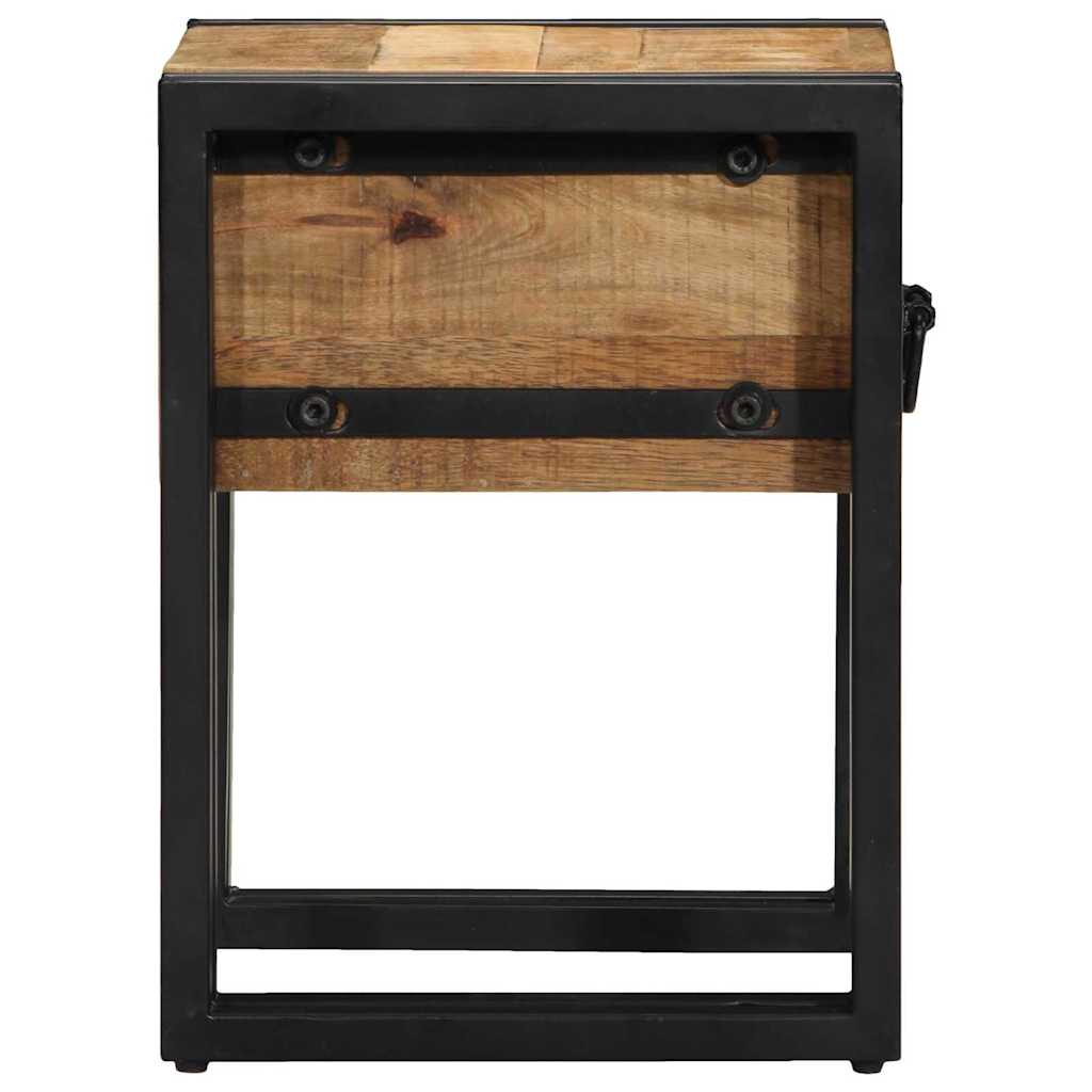 Avlastningsbord Brun og svart 30 x 30 x 40 cm Massiv mango tre