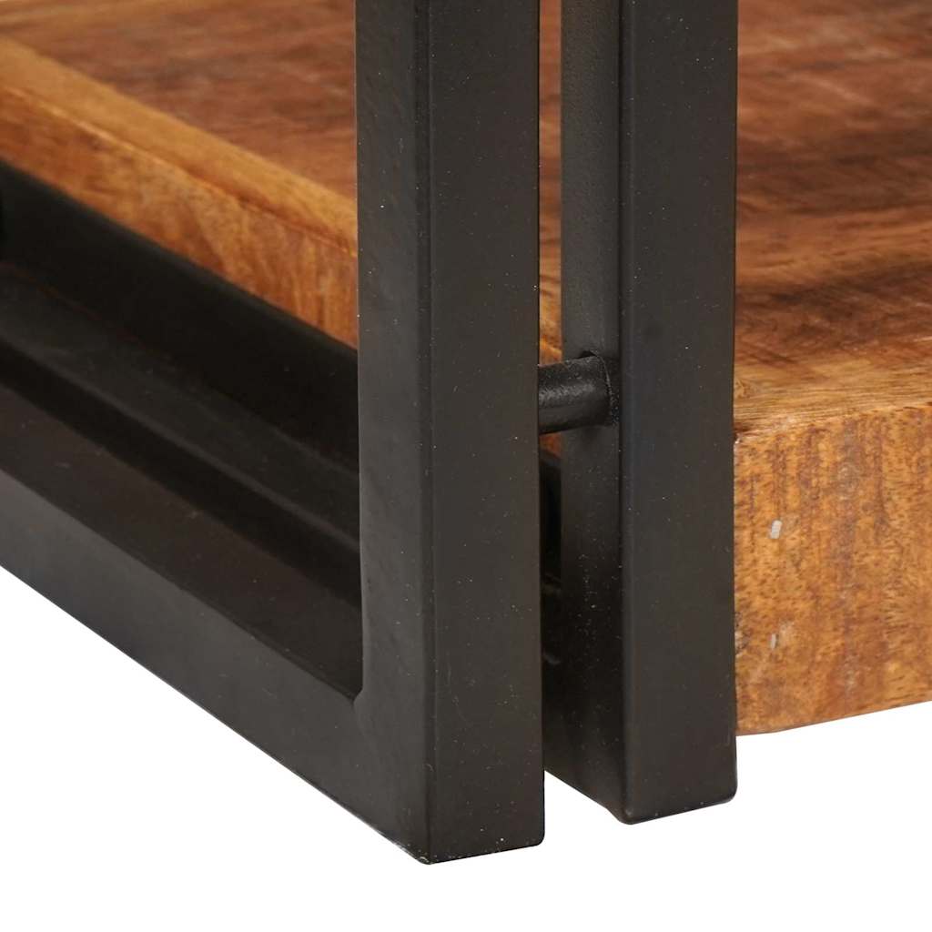 Nattbord Brun og svart 38 x 33 x 58 cm Massiv mango tre